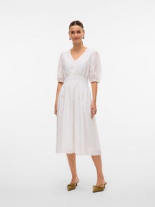 Vero Moda VMYUSRA Lange jurk -Bright White - 10335619