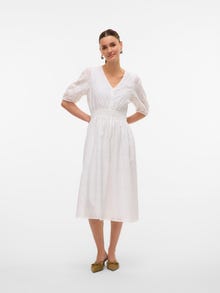 Vero Moda VMYUSRA Lange jurk -Bright White - 10335619