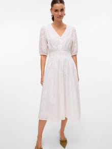 Vero Moda VMYUSRA Lange jurk -Bright White - 10335619