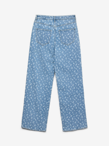 Vero Moda VMTESSA High rise Wide Leg Fit Jeans -Medium Blue Denim - 10335639