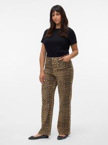 Vero Moda VMCTESSA Aukštas juosmuo Plačios klešnės Džinsai -Silver Mink - 10335852