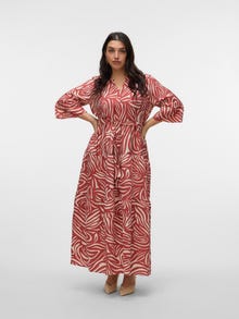 Vero Moda VMCVERA Długa sukienka -Marsala - 10335890
