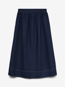 Vero Moda VMMAIKEN Taille haute Jupe midi -Dark Blue Denim - 10335933