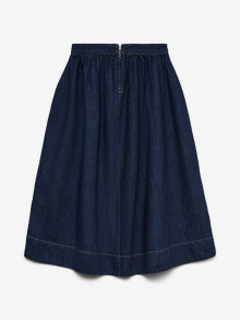Vero Moda VMMAIKEN Taille haute Jupe midi -Dark Blue Denim - 10335933