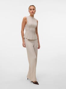 Vero Moda VMMAXINE Høj talje Bukser -Pumice Stone - 10335993