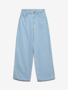 Vero Moda VMKIRSA Hohe Taille Weiter Beinschnitt Jeans -Light Blue Denim - 10336017