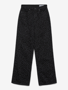 Vero Moda VMTESSA Wysoki stan Krój wide leg Jeans -Black Denim - 10336058