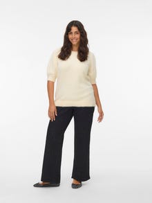 Vero Moda VMCTESSA Vysoké sedlo Široká nohavica štýl Džínsy -Black Denim - 10336059