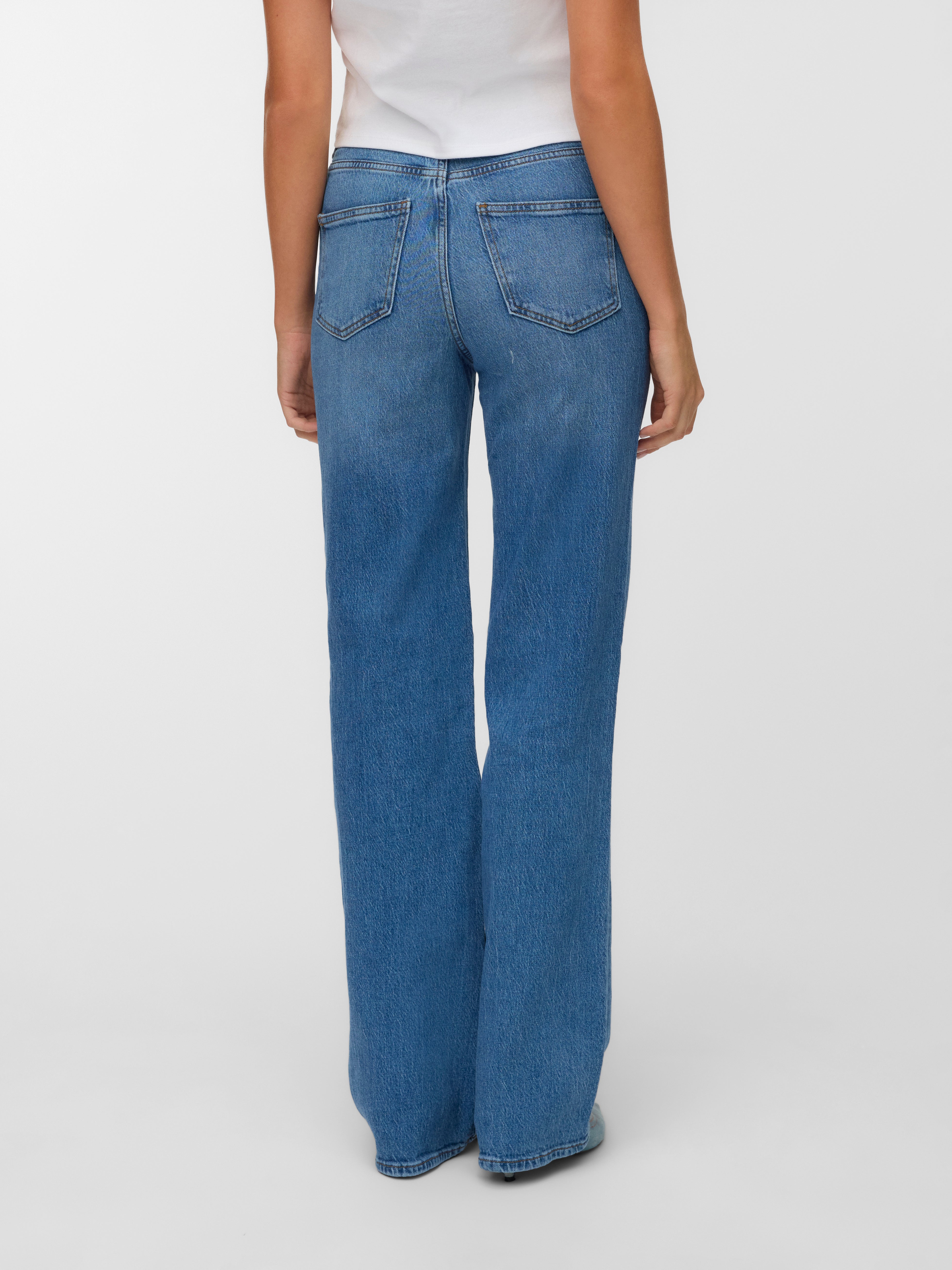 VMTESSA High rise Wide Leg Fit Jeans Medium Blue Vero Moda®