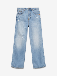 Vero Moda VMTESSA Vita alta Straight Fit Jeans -Light Blue Denim - 10336158