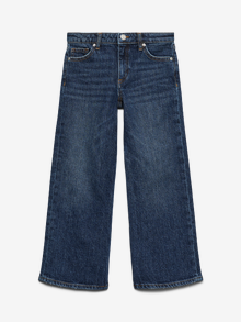 Vero Moda VMVANESSA Low rise Wide Leg Fit Jeans -Dark Blue Denim - 10336555