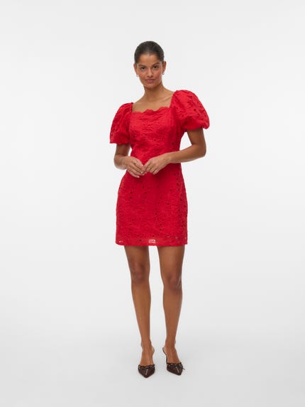 VERO MODA Vmeasy Ss korte jurk R1 WVN Ga, blauw, M kopen VERO MODA Vmeasy Ss korte jurk R1 WVN Ga, blauw, M kopen