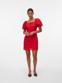 Vero Moda VMELIN Kurzes Kleid -Ribbon Red - 10336649