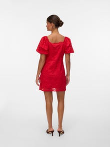 Vero Moda VMELIN Kurzes Kleid -Ribbon Red - 10336649