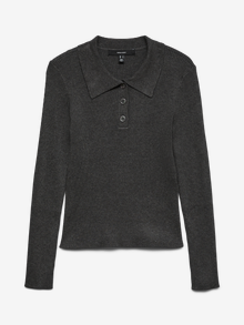 Vero Moda VMSILJERIB Genser -Dark Grey Melange - 10336674