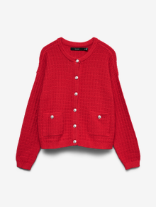 Vero Moda VMHARPER Gebreid vest -Ribbon Red - 10336720