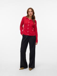Vero Moda VMHARPER Gebreid vest -Ribbon Red - 10336720