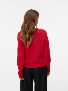 Vero Moda VMHARPER Gebreid vest -Ribbon Red - 10336720