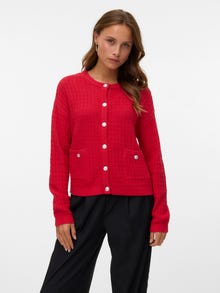 Vero Moda VMHARPER Gebreid vest -Ribbon Red - 10336720