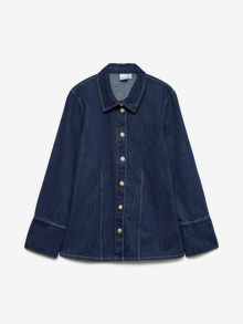 Vero Moda VMNIKKA Denim shirt -Dark Blue Denim - 10336827