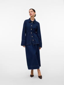 Vero Moda VMNIKKA Denim shirt -Dark Blue Denim - 10336827