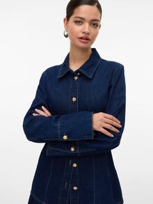 Vero Moda VMNIKKA Denim shirt -Dark Blue Denim - 10336827