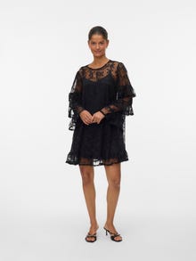 Vero Moda Õhuline lõige Ümmargune kaelus Lühike kleit -Black - 10336993