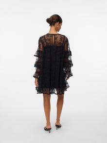 Vero Moda Õhuline lõige Ümmargune kaelus Lühike kleit -Black - 10336993