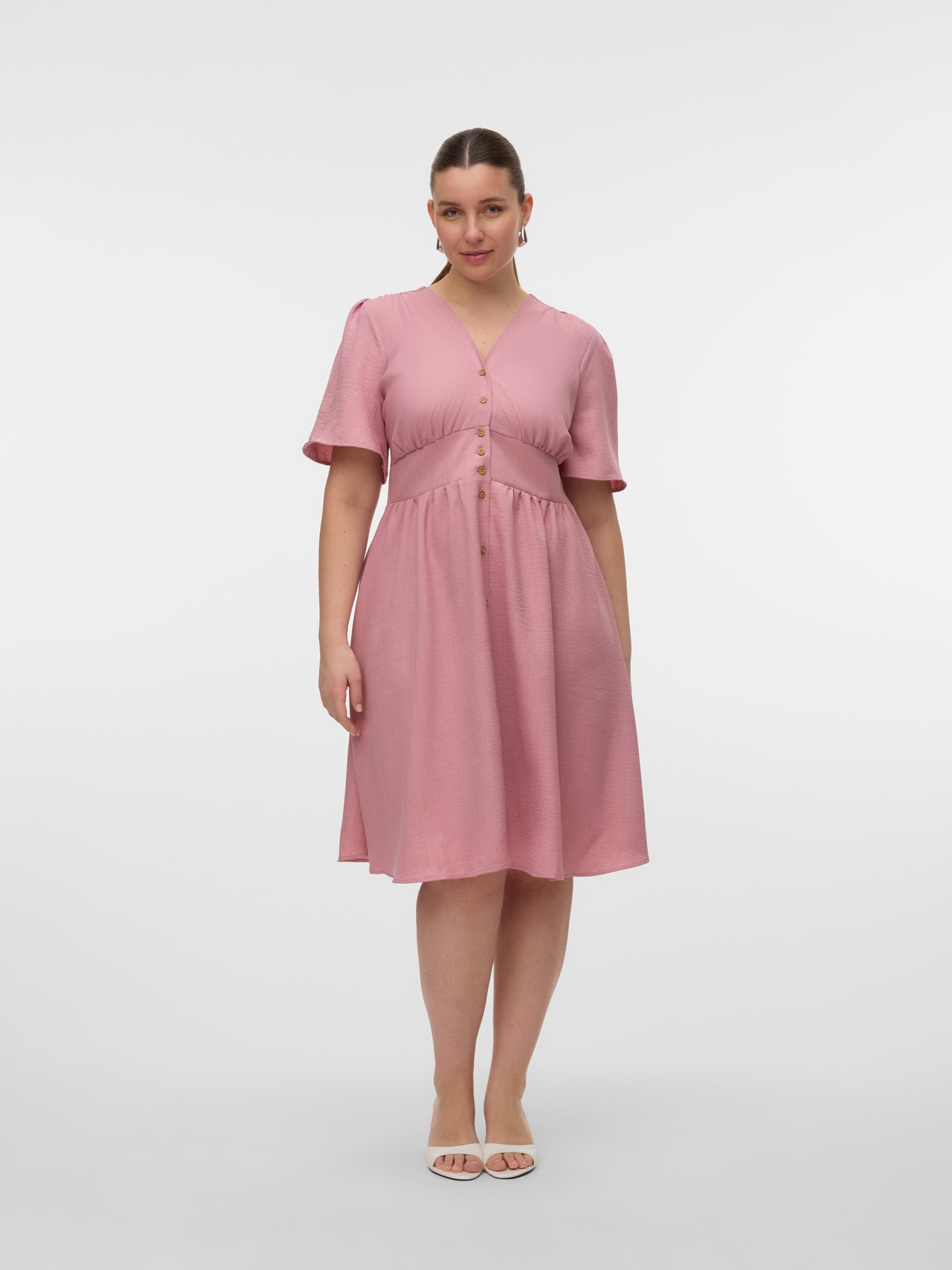 Vero Moda VMCMELANEY Midikjole -Nostalgia Rose - 10337076