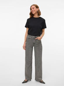 Vero Moda VMTESSA Taille haute Wide Leg Fit Jeans -Medium Grey Denim - 10337096