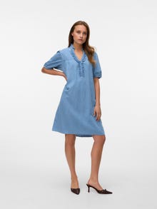 Vero Moda VMROSA Kurzes Kleid -Light Blue Denim - 10337189