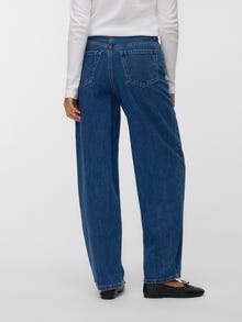 Vero Moda VMBILLIE Hohe Taille Barrel Fit Jeans -Medium Blue Denim - 10337318