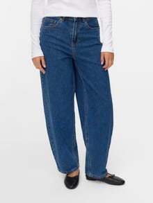 Vero Moda VMBILLIE Hohe Taille Barrel Fit Jeans -Medium Blue Denim - 10337318