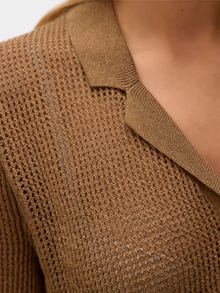 Vero Moda AWSAGA Gestricktes Poloshirt -Ermine - 10337348