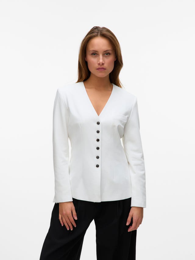 Blazer Vero Moda VMCFRIDA Curve: Giacca Elegante Per Donna Con Colletto A Risvolto, Vestibilità Regolare, In Poliestere Riciclato E Viscosa