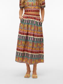 Vero Moda VMTRUELY High waist Long skirt -Cloud Dancer - 10337726
