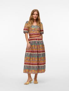 Vero Moda VMTRUELY Hohe Taille Langer Rock -Cloud Dancer - 10337726