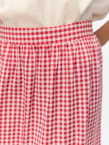 Vero Moda VMCHECK Hög midja Lång kjol -Goji Berry - 10337928