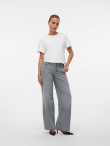 Vero Moda VMFAYE Niedrige Taille Weiter Beinschnitt Jeans -Medium Grey Denim - 10337948