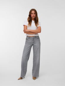 Vero Moda VMFAYE Low rise Wide Leg Fit Jeans -Medium Grey Denim - 10337948