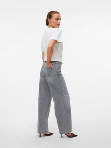 Vero Moda VMFAYE Niedrige Taille Weiter Beinschnitt Jeans -Medium Grey Denim - 10337948