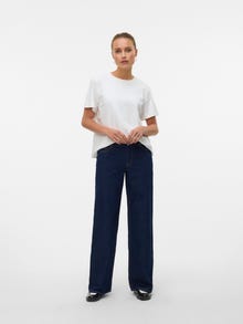 Vero Moda VMFAYE Low rise Wide Leg Fit Jeans -Dark Blue Denim - 10337968
