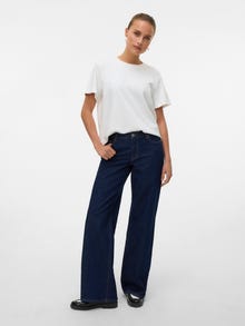 Vero Moda VMFAYE Low rise Wide Leg Fit Jeans -Dark Blue Denim - 10337968