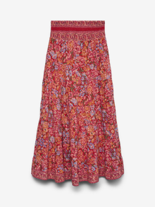 Vero Moda VMSWIP Mid waist Long Skirt -High Risk Red - 10338028