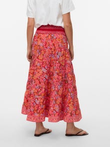 Vero Moda VMSWIP Mid waist Long Skirt -High Risk Red - 10338028