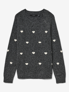 Vero Moda VMCDOFFY Pullover -Dark Grey Melange - 10338045