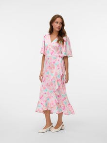 Vero Moda Ruumikas lõige V-kaelus Pikk kleit -Cherry Blossom - 10338191