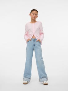 Vero Moda VMTESSA Tiro alto Corte wide leg Vaqueros -Light Blue Denim - 10338219