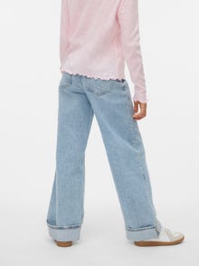 Vero Moda VMTESSA Tiro alto Corte wide leg Vaqueros -Light Blue Denim - 10338219