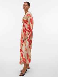 Vero Moda VMTYRA Lange jurk -Coral Almond - 10338229